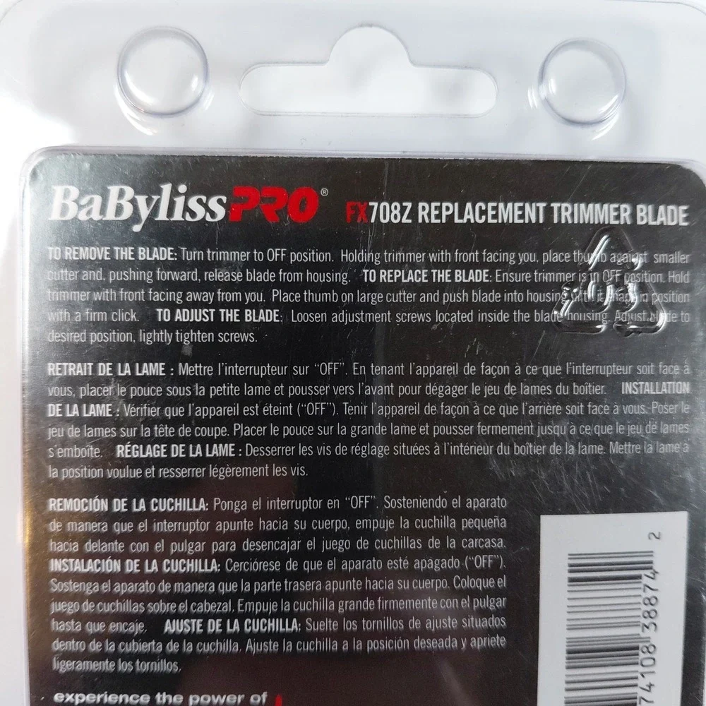 BaBylissPRO SS Adjustable Zero Gap Replacement T-Blade FX708Z Trimmer Clipper